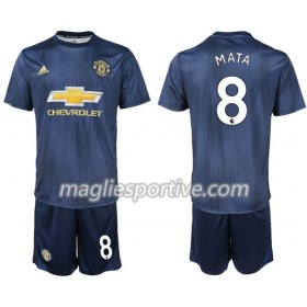 Completo Calcio Manchester United MATA 8 Bambino Divisa Terza 2018/2019